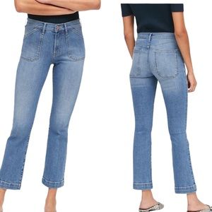 Banana Republic Mid-rise crop flare jeans
